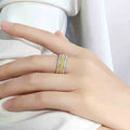 Direct Two Tone Women's Ring, Simple Fashion Trendy Niche Internet Style Jewelry view 3