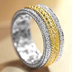 Direct Two Tone Women's Ring, Simple Fashion Trendy Niche Internet Style Jewelry