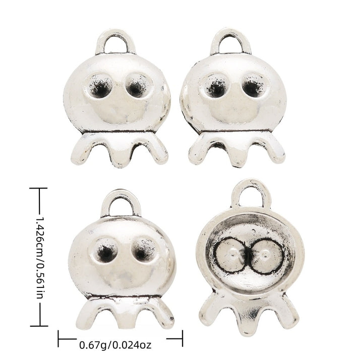 Antique Silver Zinc Alloy Octopus Charm Pendant No.604126 for DIY Necklace Bracelet Jewelry Making