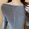 Minimalist Alloy Bow Necklace Korean Style Elegant Everyday Clavicle Chain Jewelry view 3