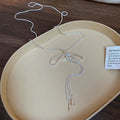 Minimalist Alloy Bow Necklace Korean Style Elegant Everyday Clavicle Chain Jewelry view 2