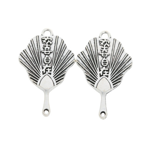 Vintage Zinc Alloy Letter Fan Pendant Charms DIY Jewelry Accessories For Bracelets Necklaces