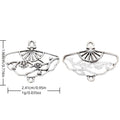 Vintage Zinc Alloy Double Bail Fan Pendant Charms DIY Jewelry Accessories For Bracelets view 1