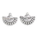 Antique Silver Zinc Alloy Folding Fan Charm Pendant for DIY Necklace Bracelet Jewelry Making view 2