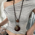 Ethnic Style Zinc Alloy Geometric Cross Long Sweater Necklace Korean Fashion Pendant Necklace view 2