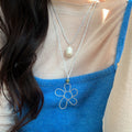 Ethnic Style Zinc Alloy Geometric Cross Long Sweater Necklace Korean Fashion Pendant Necklace view 4