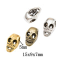 DIY Vintage Alloy Skull Large Hole Beads Jewelry Findings For European Bracelets Necklaces view 1
