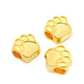 DIY Vintage Alloy Jewelry Accessories Paw Print Large Hole Beads For European Bracelets view 4