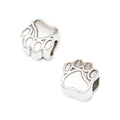 DIY Vintage Alloy Jewelry Accessories Paw Print Large Hole Beads For European Bracelets view 2