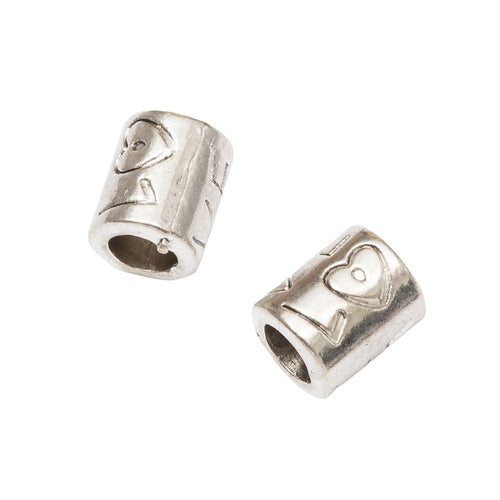 Vintage Alloy LOVE Large Hole Beads For DIY European Bracelets And Necklaces