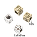 DIY Vintage Alloy Smiley Face Large Hole Bead For European Bracelet Necklace Jewelry Findings view 1