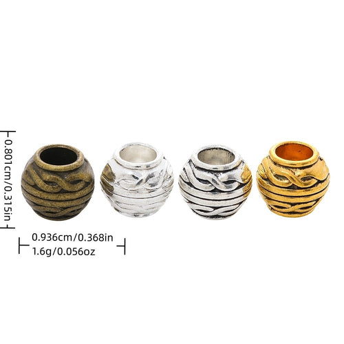 DIY Vintage Alloy Large Hole Bead For Handmade European Bracelet Necklace Jewelry Findings – Antique Bronze