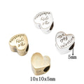 DIY Vintage Alloy Heart Shaped Large Hole Bead For European Bracelet Necklace Jewelry Findings view 1