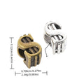 DIY Vintage Alloy US Dollar Large Hole Beads For European Bracelets And Necklaces view 1