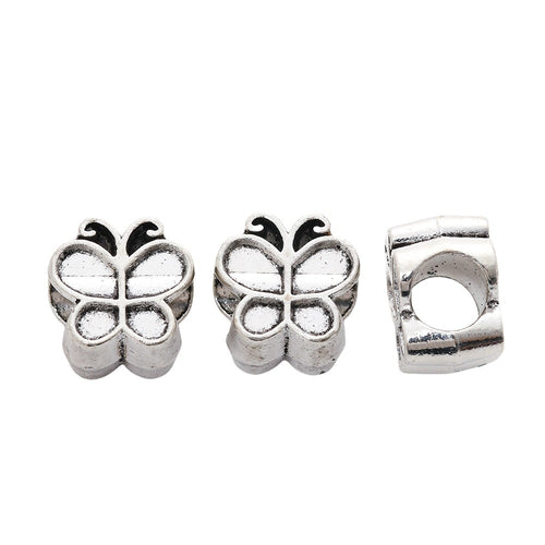 DIY Vintage Alloy Butterfly Large Hole Beads For European Bracelets And Necklaces