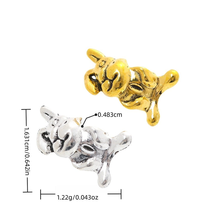 DIY Vintage Alloy Rabbit Large Hole Beads For European Bracelets And Necklaces