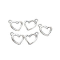 Antique Silver Zinc Alloy Heart Charm Pendant No.229927 for DIY Necklace Bracelet Jewelry Making view 2