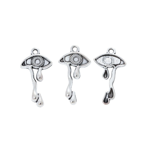 Silver Zinc Alloy Eye Tear Charm Pendant for DIY Necklace Bracelet Jewelry Making