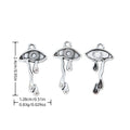 Silver Zinc Alloy Eye Tear Charm Pendant for DIY Necklace Bracelet Jewelry Making view 1