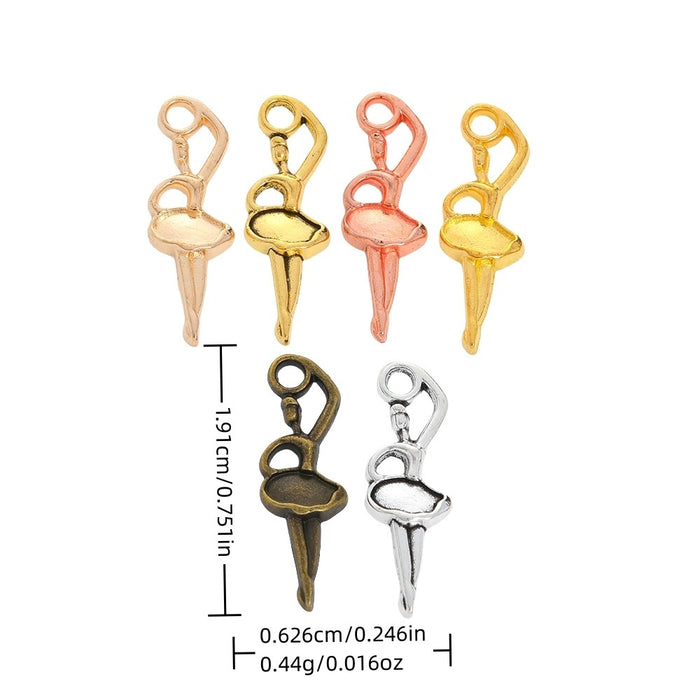 Zinc Alloy Ballet Girl Charm Pendant for DIY Necklace Bracelet Jewelry Making