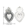 Antique Silver Zinc Alloy Heart Charm Pendant No.213008 for DIY Necklace Bracelet Jewelry Making view 1
