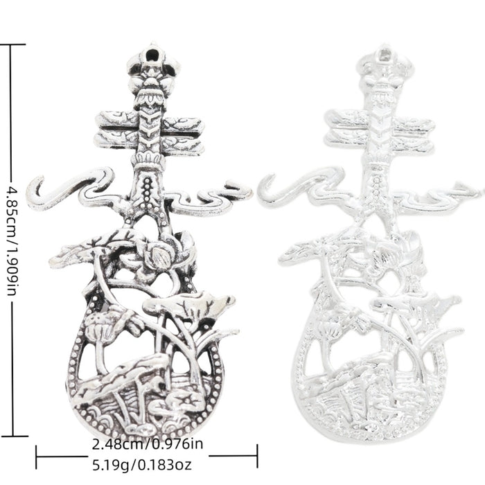 Zinc Alloy Guitar Charm Pendant No.904633 for DIY Necklace Bracelet Jewelry Making