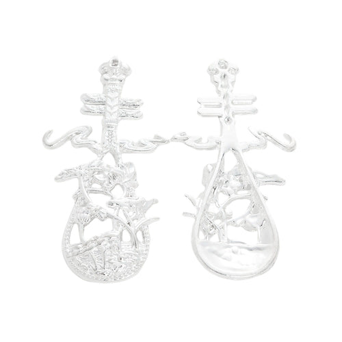 Zinc Alloy Guitar Charm Pendant No.904633 for DIY Necklace Bracelet Jewelry Making