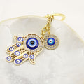Metal Fatima Hand Evil Eye Keychain Bag Charm Gift view 4