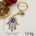 Metal Fatima Hand Evil Eye Keychain Bag Charm Gift view 2