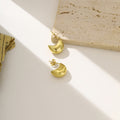 Irregular Geometric Stainless Steel Stud Earrings, Luxury Fashion Statement Ear Jewelry For Women view 2