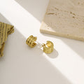 Irregular Geometric Stainless Steel Stud Earrings, Luxury Fashion Statement Ear Jewelry For Women view 3