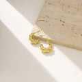 Irregular Geometric Stainless Steel Stud Earrings, Luxury Fashion Statement Ear Jewelry For Women view 4