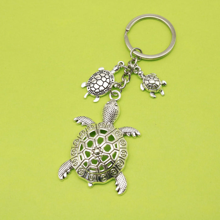 Zinc Alloy Realistic Turtle Keychain Animal Car Key Ring