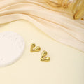 Stainless Steel Metal Texture Star Stud Earrings Minimalist Light Luxury Fashion Ear Jewelry view 2