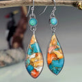 Women's Exotic Retro Hong Kong Style Dangle Earrings, Fashion Artistic Trend Jewelry view 3