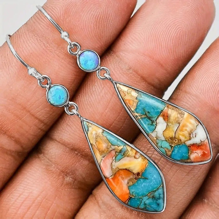 Women's Exotic Retro Hong Kong Style Dangle Earrings, Fashion Artistic Trend Jewelry