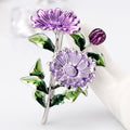 Red Green Daisy Three Designs Metal Brooch Pin for Jackets and Lapels view 3