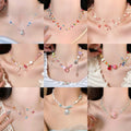 Summer Colorful Acrylic Star Beaded Pendant Necklace For Women Vacation Style Collarbone Jewelry view 1