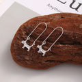 Creative Cute 3D Puppy Dog Charm Alloy Long Hook Drop Earrings For Women Elegant Sweet Earrings view 4