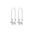 Creative Cute 3D Puppy Dog Charm Alloy Long Hook Drop Earrings For Women Elegant Sweet Earrings view 5