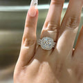 Luxury Geometric Multi Layer Square Chunky Ring Three Piece Set For Women, Wedding Jewelry view 2