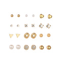 Four Twelve-Pair Mixed Shape Stud Earring Card Sets view 5