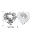 Antique Silver Zinc Alloy Heart Charm Pendant No.704587 for DIY Necklace Bracelet Jewelry Making view 1