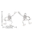 Antique Silver Zinc Alloy Skeleton Charm Pendant for DIY Necklace Bracelet Jewelry Making view 1