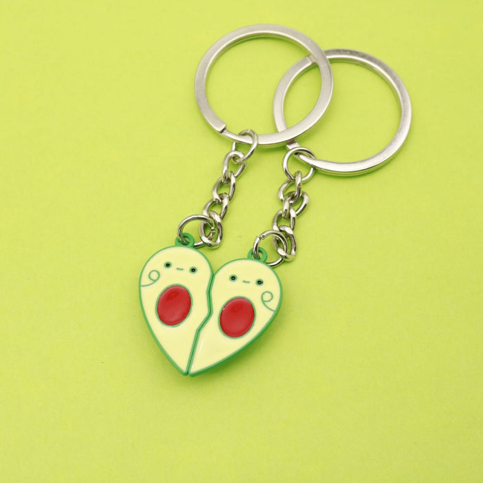 Zinc Alloy Enamel Magnetic Couple Keychain For Bag Charm Gift