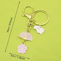 Zinc Alloy Enamel Sakura Rabbit Keychain Cute Bag Charm Gift view 2