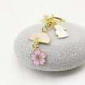 Zinc Alloy Enamel Sakura Rabbit Keychain Cute Bag Charm Gift view 4
