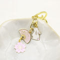 Zinc Alloy Enamel Sakura Rabbit Keychain Cute Bag Charm Gift view 3