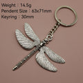 Metal Minimalist Dragonfly Keychain For Bag Charm Gift view 2