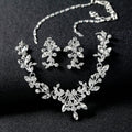 Blue Black Crystal Floral Leaf Crystal Metal Pendant Charm view 3
